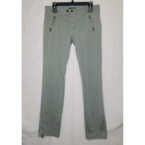 Sanctuary for Anthropologie Sage Green Skinny Moto Pants w/Ankle Zip